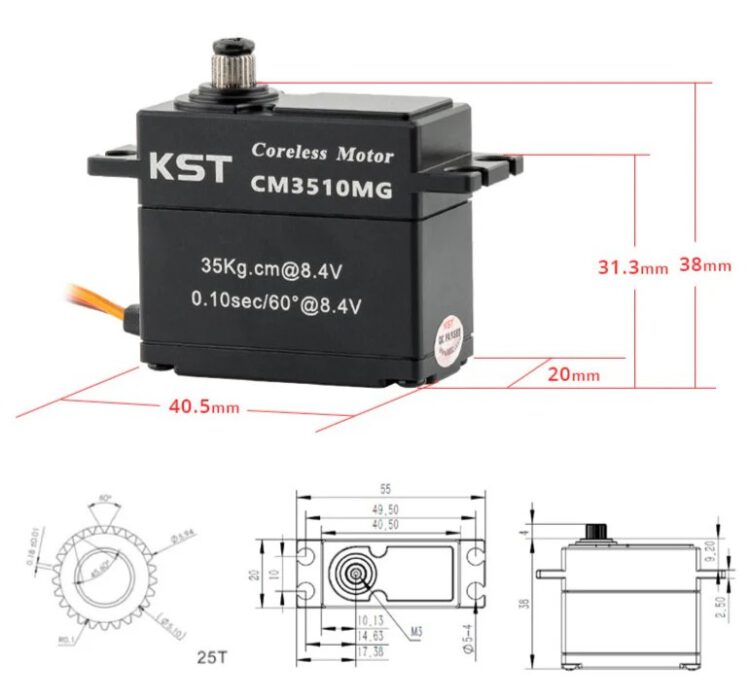 CM3510MG V6.0 35kgf.cm@8,4V IP65 – Bild 4